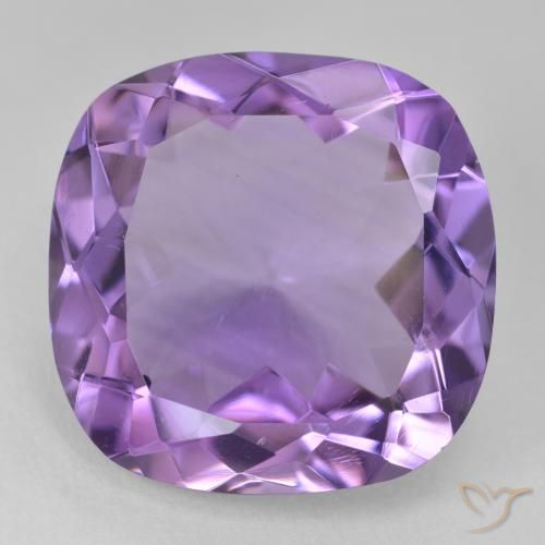 17.69ct Натуральный Средний фиолетовый Аметист, Подушка, Чистота VVS
