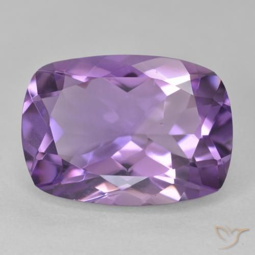 12.17ct Натуральный Средний фиолетовый Аметист, Подушка, Чистота VVS