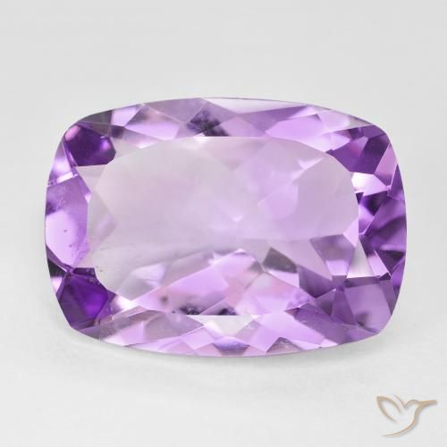 10.92ct Натуральный Розовато-фиолетовый Аметист, Подушка, Чистота VVS