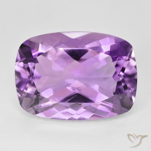 13.17ct Натуральный Средний розовато-фиолетовый Аметист, Подушка, Чистота VVS