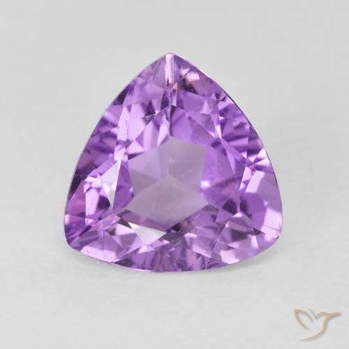 2.78ct Натуральный Розовато-фиолетовый Аметист, Триллион, VVS-VS