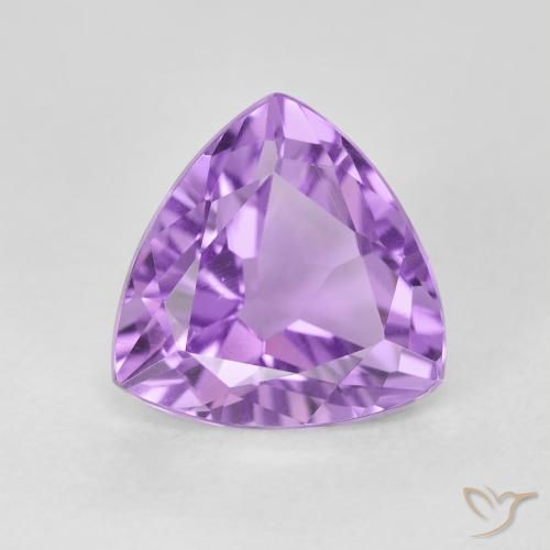 3.08ct Натуральный Розовато-фиолетовый Аметист, Триллион, VVS-VS