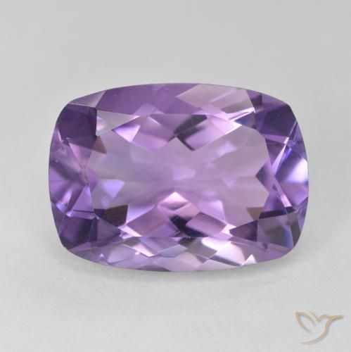 12.54ct Натуральный Средний фиолетовый Аметист, Подушка, Чистота VVS