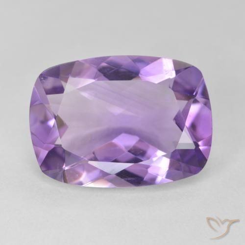 10.94ct Натуральный Розовато-фиолетовый Аметист, Подушка, Чистота VVS