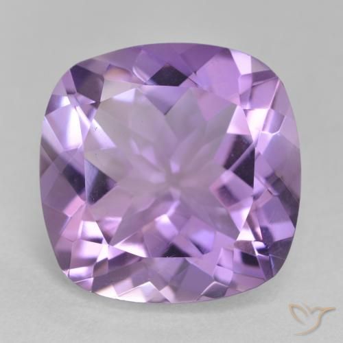11.32ct Натуральный Средний фиолетовый Аметист, Подушка, Чистота VVS