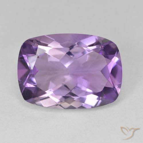 11.40ct Натуральный Средний фиолетовый Аметист, Подушка, Чистота VVS
