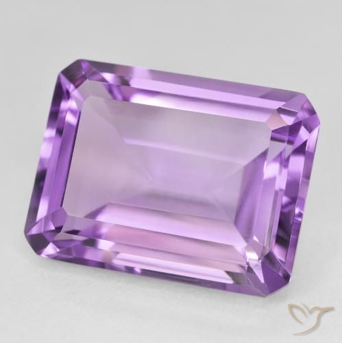 21.63 карата, натуральный Medium Light Purplish-Violet Аметист, Октагон / Изумрудная Огранка, Чистота VVS