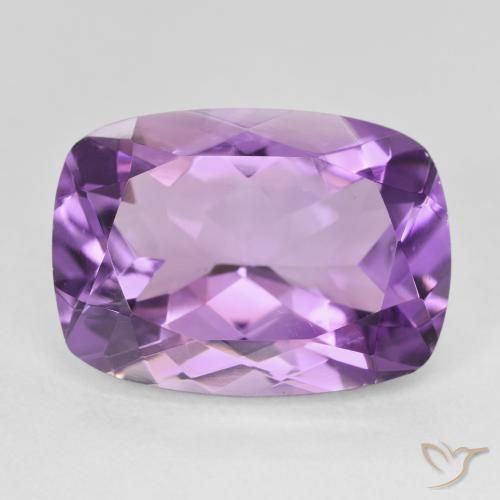 12.22ct Натуральный Medium Light Purplish-Violet Аметист, Подушка, Чистота VVS