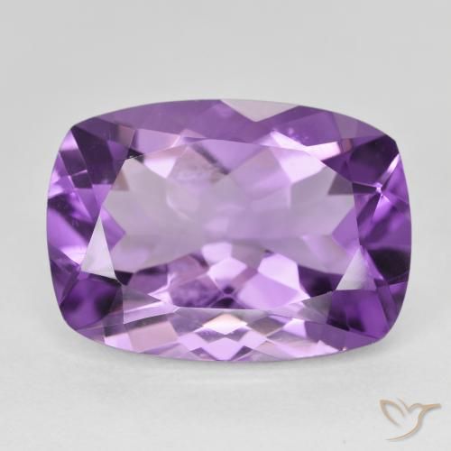 12.62ct Натуральный Пурпурно-фиолетовый Аметист, Подушка, Чистота VVS