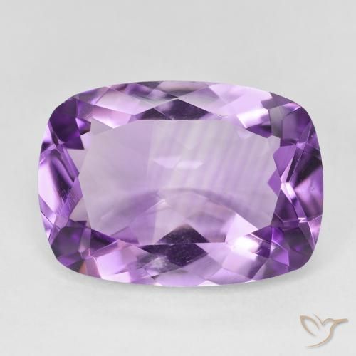 11.19ct Натуральный Medium Light Purplish-Violet Аметист, Подушка, Чистота VVS