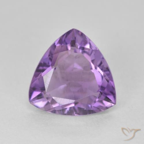 2.75ct Натуральный Средний фиолетовый Аметист, Триллион, Чистота VS