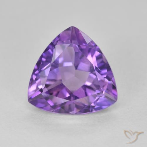 3.09ct Натуральный Глубокий фиолетовый оттенок Аметист, Триллион, Чистота VS