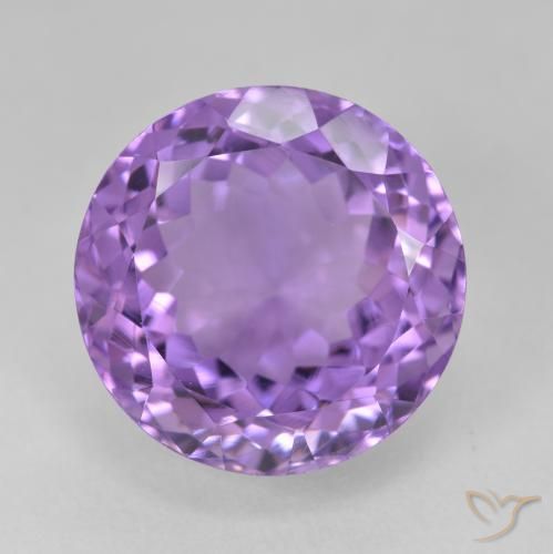 16.48ct Натуральный Средний фиолетовый Аметист, Круглый, Чистота VVS