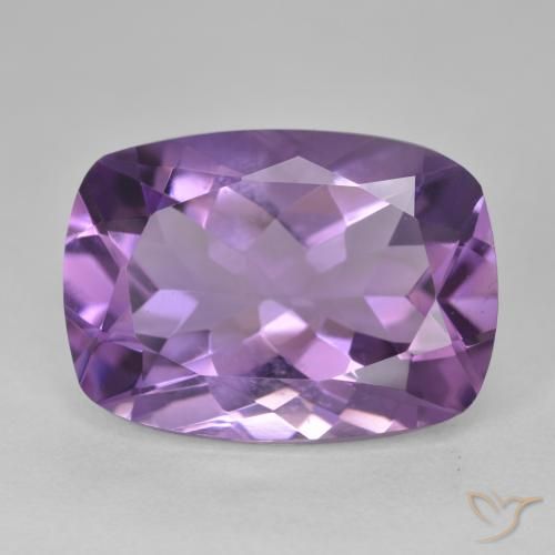12.28ct Натуральный Medium Light Purplish-Violet Аметист, Подушка, Чистота VVS