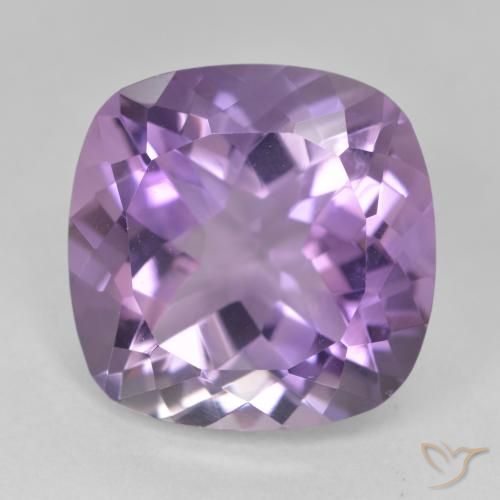 12.33ct Натуральный Средний фиолетовый Аметист, Подушка, Чистота VVS