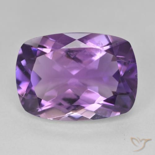 12.13ct Натуральный Пурпурно-фиолетовый Аметист, Подушка, Чистота VVS