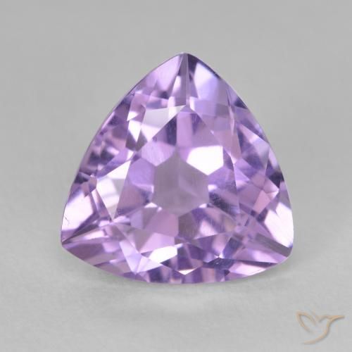 3.08ct Натуральный Розовато-фиолетовый Аметист, Триллион, Чистота VS