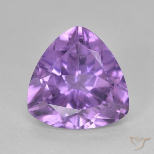 2.91ct Натуральный Глубокий Ирис Фиолетовый Аметист, Триллион, Чистота VS