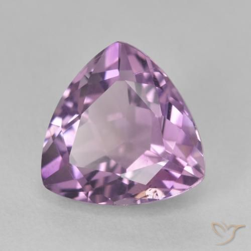 3.21ct Натуральный Серовато-фиолетовый Аметист, Триллион, Чистота VS