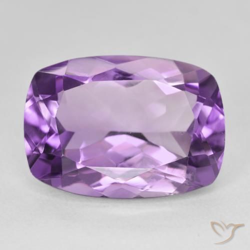 13.17ct Натуральный Medium Light Purplish-Violet Аметист, Подушка, Чистота VVS