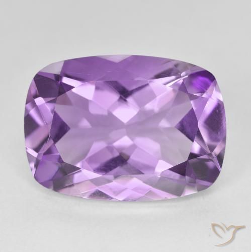 11.71ct Натуральный Medium Light Purplish-Violet Аметист, Подушка, Чистота VVS