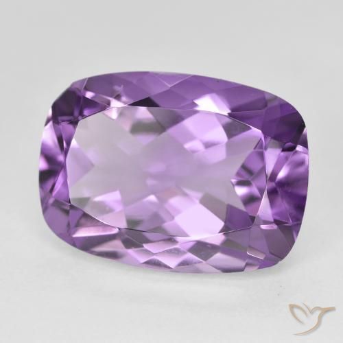 12.87 карата, натуральный Medium Light Purplish-Violet Аметист, Подушка, Чистота VVS
