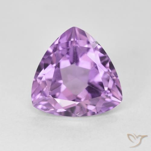 2.96ct Натуральный Розовато-фиолетовый Аметист, Триллион, Чистота VS