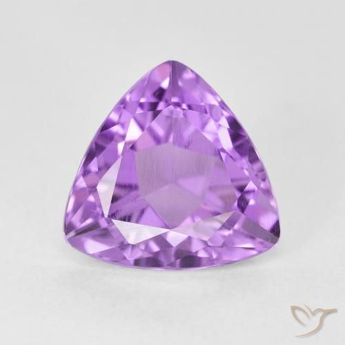 3.01ct Натуральный Средний розовато-фиолетовый Аметист, Триллион, Чистота VS