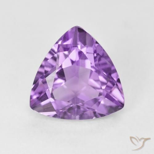 2.87ct Натуральный Средний розовато-фиолетовый Аметист, Триллион, Чистота VS