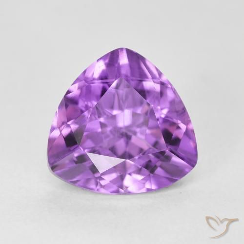 3.13ct Натуральный Розовато-фиолетовый Аметист, Триллион, Чистота VS