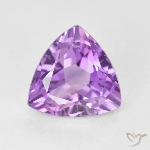 3.16ct Натуральный Средний розовато-фиолетовый Аметист, Триллион, Чистота VS