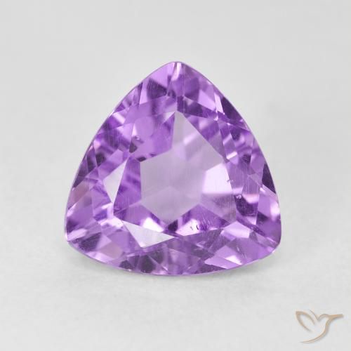3.19ct Натуральный Розовато-фиолетовый Аметист, Триллион, Чистота VS