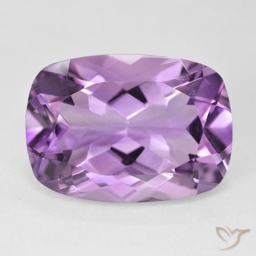 12.54ct Натуральный Розовато-фиолетовый Аметист, Подушка, Чистота VVS
