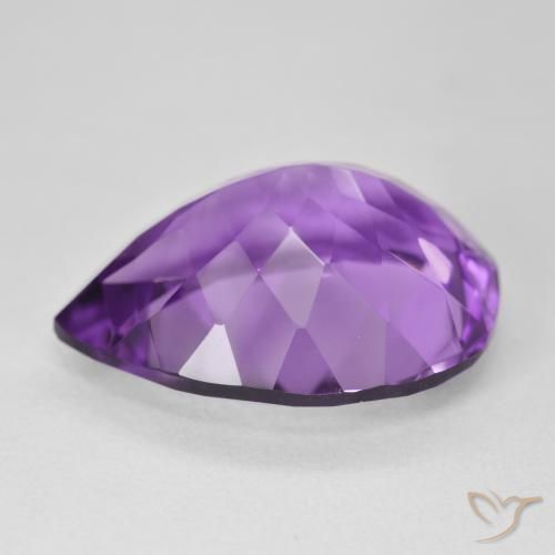 16.83 карата, натуральный Medium Dark-Violet Аметист, Форма груши, Чистота VVS