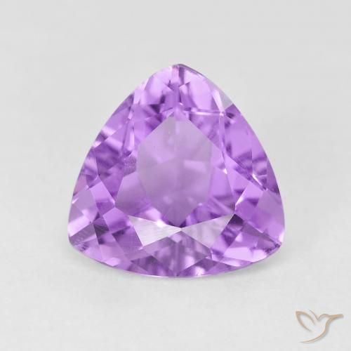 2.90ct Натуральный Ярко-розовато-фиолетовый Аметист, Триллион, Чистота VS