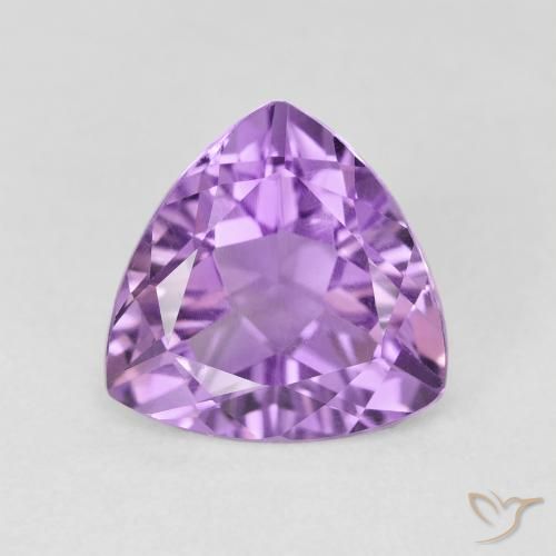 3.00ct Натуральный Средний фиолетовый Аметист, Триллион, Чистота VS