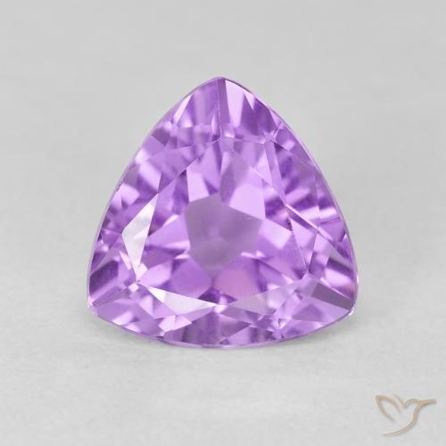 3.02ct Натуральный Светло-розовато-фиолетовый Аметист, Триллион, Чистота VS
