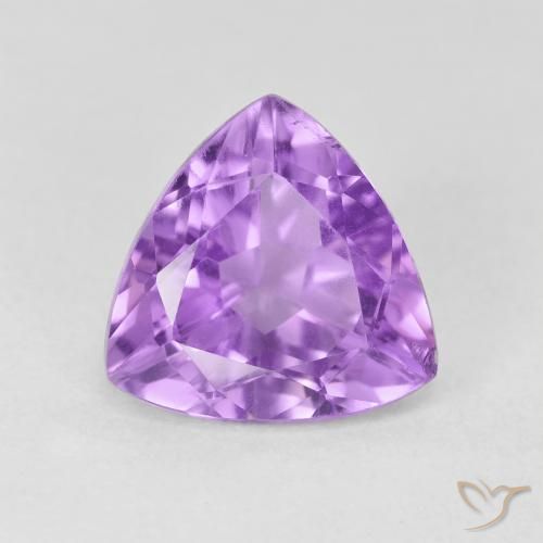 2.96ct Натуральный Ярко-розовато-фиолетовый Аметист, Триллион, Чистота VS