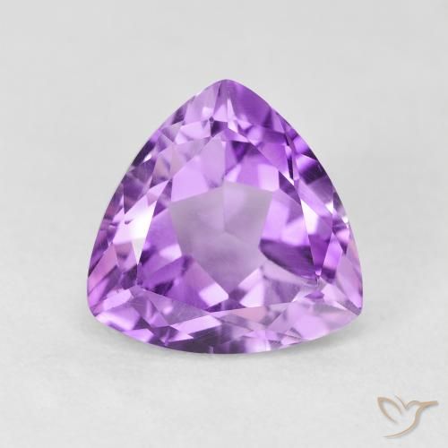 3.16ct Натуральный Розовато-фиолетовый Аметист, Триллион, VVS-VS