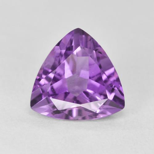 3.07ct Натуральный Medium Light Purplish-Violet Аметист, Триллион, VVS-VS
