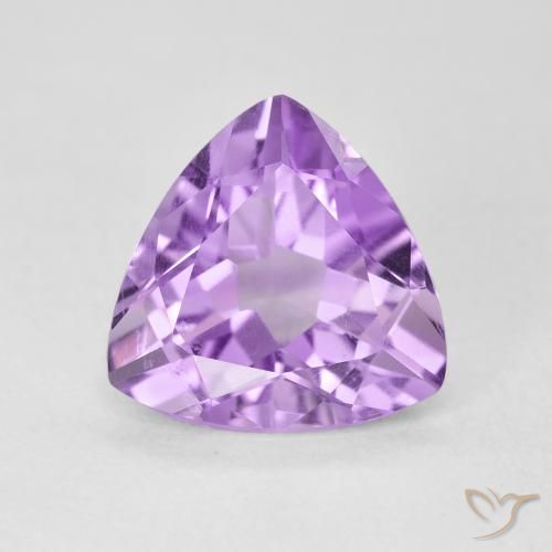 2.92ct Натуральный Светло-розовато-фиолетовый Аметист, Триллион, Чистота VS