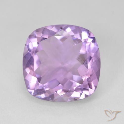 11.31ct Натуральный Розовато-фиолетовый Аметист, Подушка, VVS-VS