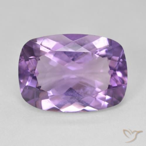 12.49ct Натуральный Средний фиолетовый Аметист, Подушка, Чистота VVS