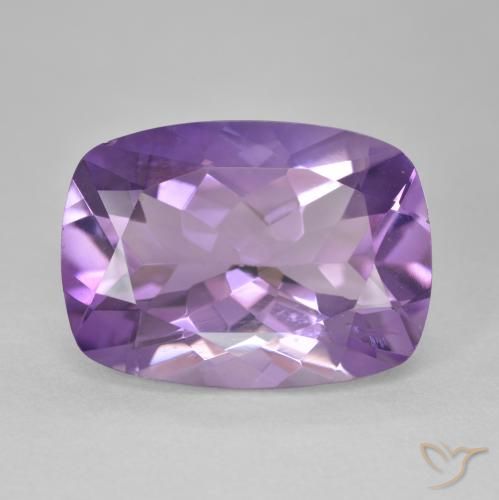 12.24ct Натуральный Средний фиолетовый Аметист, Подушка, Чистота VVS