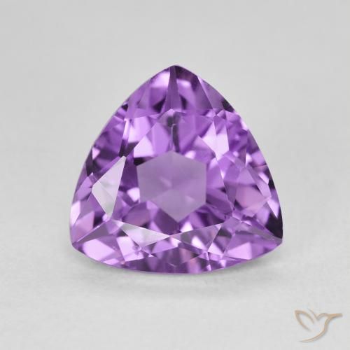 2.78ct Натуральный Средний розовато-фиолетовый Аметист, Триллион, VVS-VS