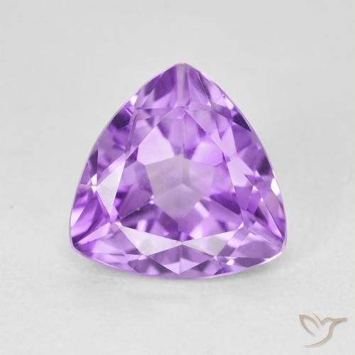 3.02ct Натуральный Пурпурно-фиолетовый Аметист, Триллион, VVS-VS