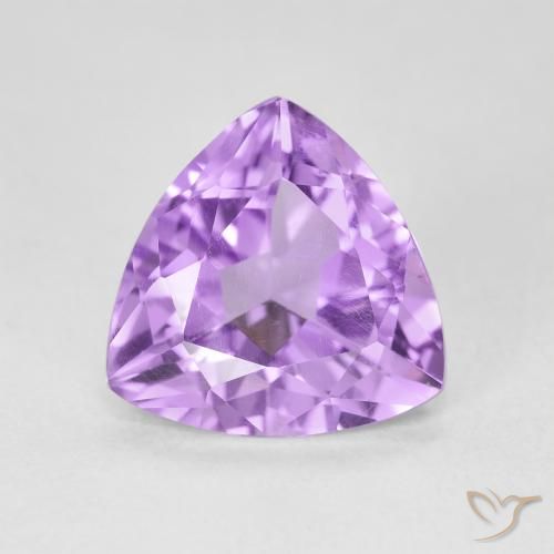 2.90ct Натуральный Розовато-фиолетовый Аметист, Триллион, VVS-VS