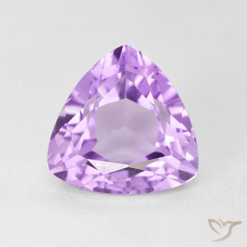3.14ct Натуральный Светло-фиолетовый Аметист, Триллион, VVS-VS