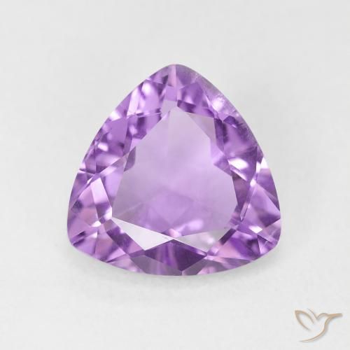 2.53ct Натуральный Средний розовато-фиолетовый Аметист, Триллион, VVS-VS