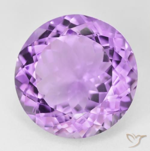 25.41ct Натуральный Средний фиолетовый Аметист, Круглый, Чистота VVS